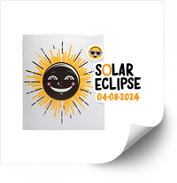 Thumbnail for Solar Eclipse April 2024 Sticker | Kawaii Sun Moon Commemorative Vinyl Decal