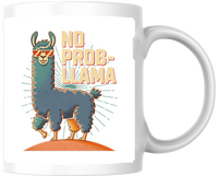 Thumbnail for No Prob-Llama Mug | Funny Cartoon Llama Pun Coffee Mug | Humor Animal Lover Gift