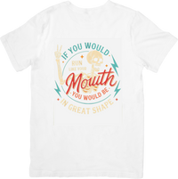 Thumbnail for Run Like Your Mouth Skeleton T-Shirt | Retro Motivational Gym Graphic Tee | Fitness Lover Gift