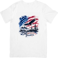 Thumbnail for 250 Years Of Freedom Eagle T-Shirt | Patriotic American Anniversary Graphic Tee | Liberty Gift