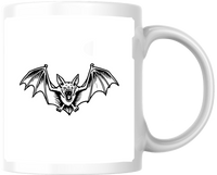 Thumbnail for Screaming Bat Mug | Gothic Black Ink Coffee Mug | Halloween Spooky Gift