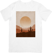 Thumbnail for Desert Sunset Cactus T-Shirt | Minimalist Boho Saguaro Landscape Graphic Tee | Southwest Nature Gift