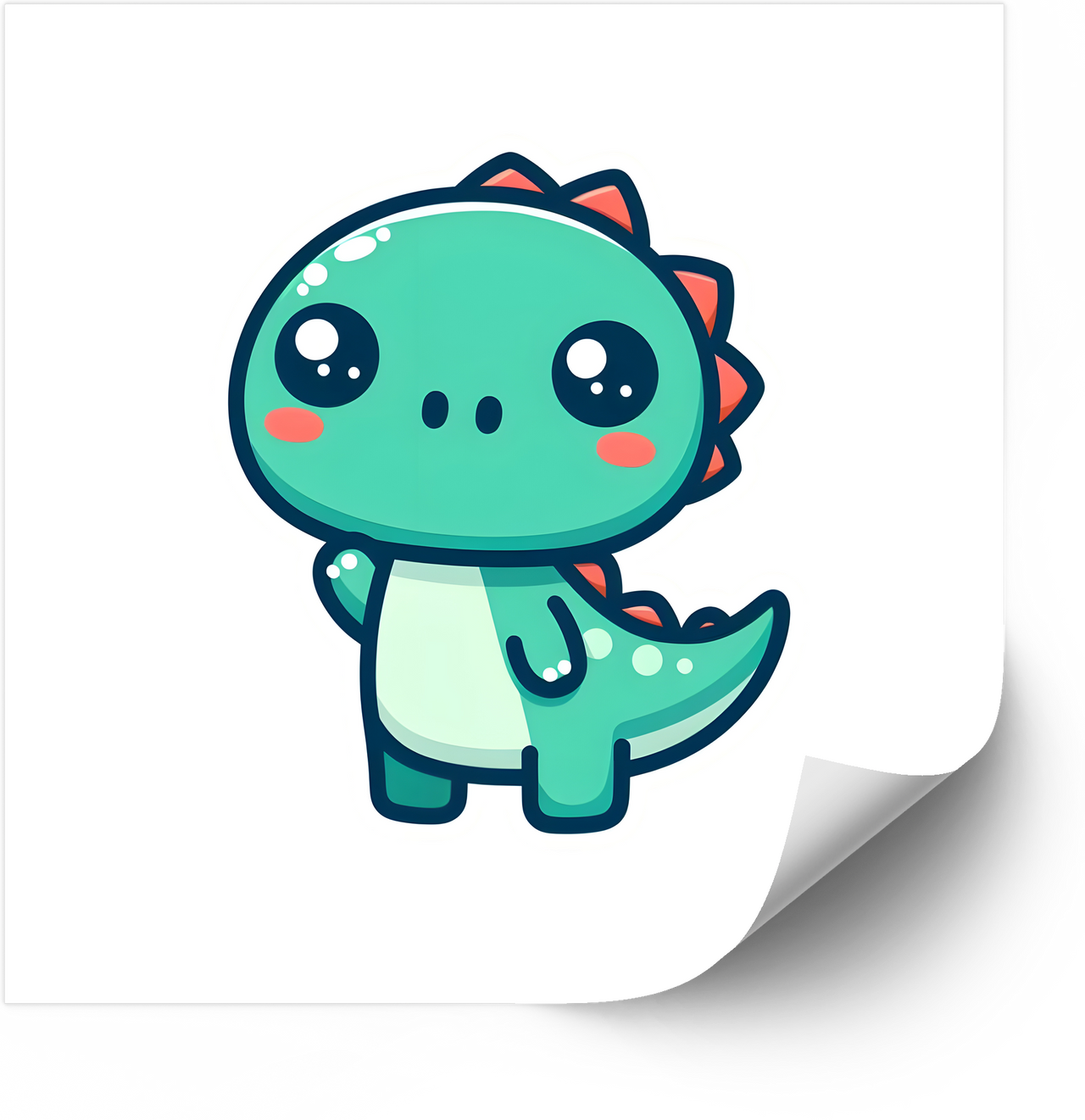 Baby Dinosaur Kawaii Sticker | Cute Dino Character Vinyl Decal