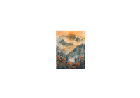 Thumbnail for Misty Autumn Mountain Throw Pillow | Watercolor Foggy Forest Pillow | Cozy Cabin Gift