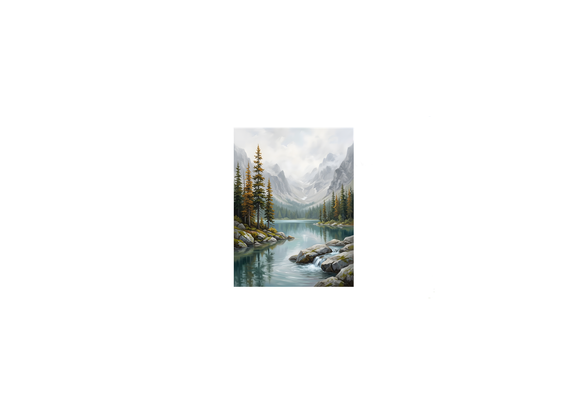Mountain Lake Landscape Throw Pillow | Misty Pine Forest Pillow | Cabin Nature Gift