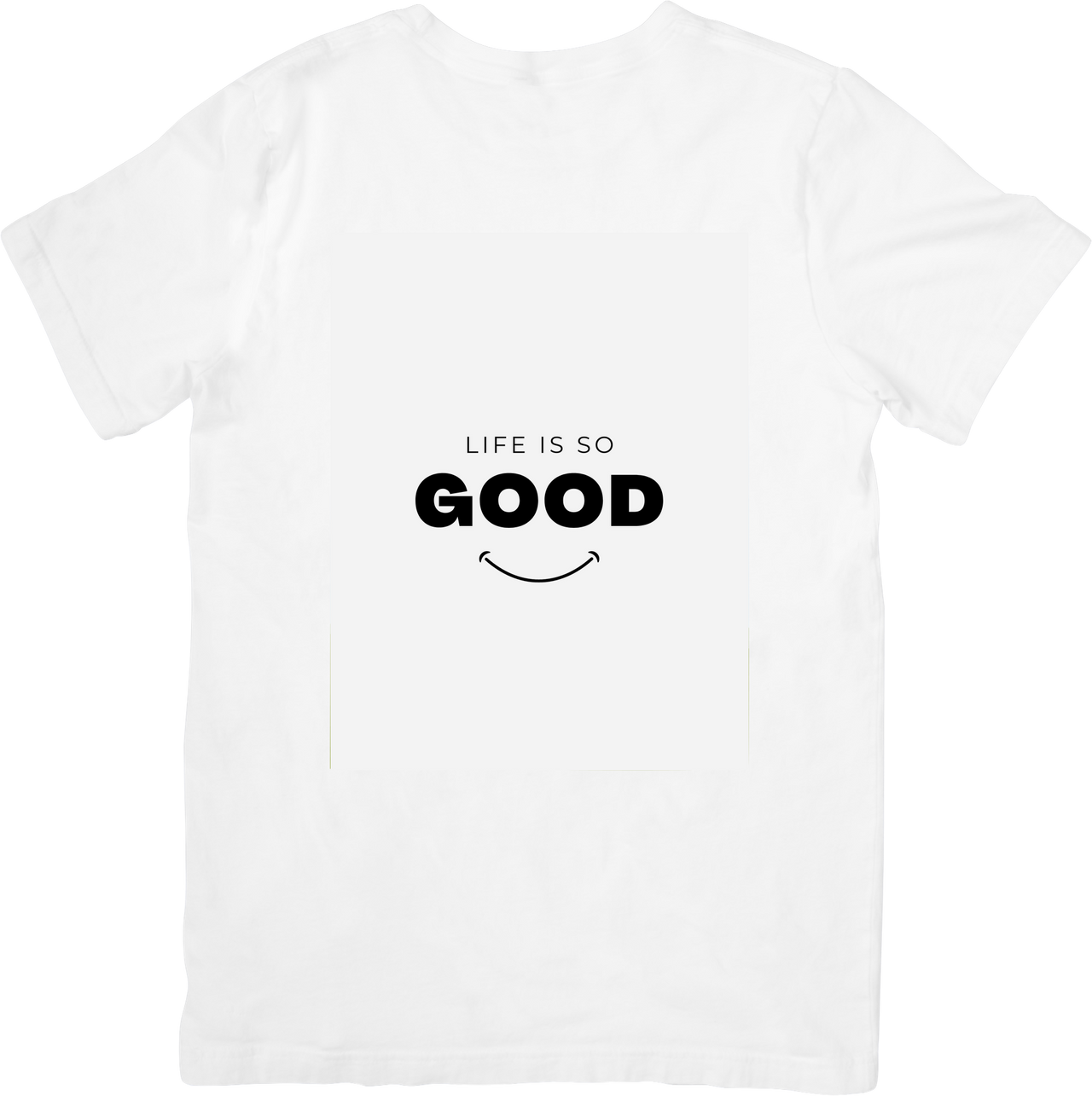 Life Is So Good T-Shirt | Minimalist Positive Smiley Graphic Tee | Gratitude Gift