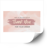 Thumbnail for Thank You For Your Order Sticker | Floral Blush Pink Business Appreciation Vinyl Decal