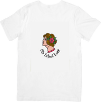 Thumbnail for Old School Lady T-Shirt | Retro Tattoo Style Floral Portrait Graphic Tee | Vintage Tattoo Art Gift