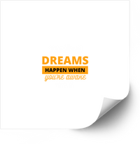 Thumbnail for Dreams Happen When You Are Awake Sticker | Minimalist Motivational Quote Vinyl Decal