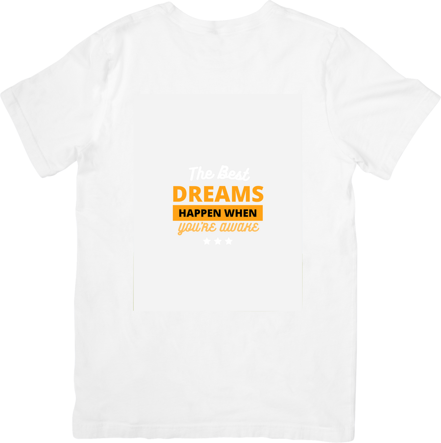 Best Dreams Happen When Awake T-Shirt | Minimalist Inspirational Graphic Tee | Dreamer Gift