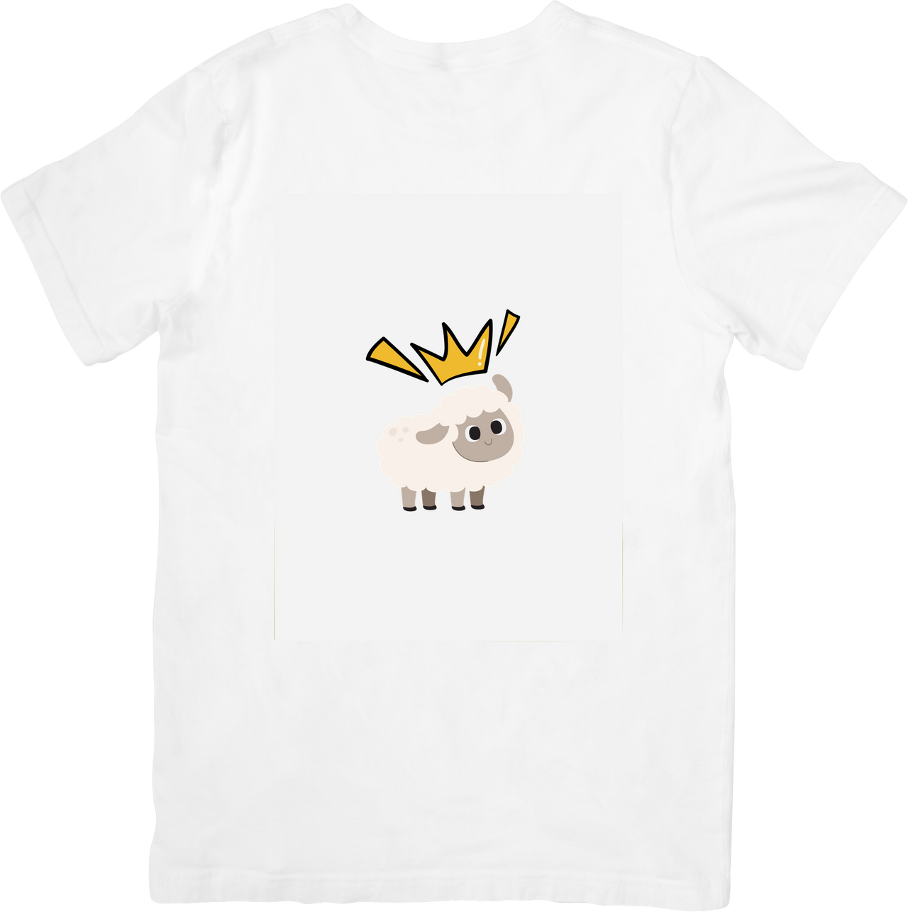 Royal Lamb Crown T-Shirt | Cute Minimalist Animal Graphic Tee | Gentle Spirit Gift