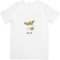 Thumbnail for Royal Lamb Crown T-Shirt | Cute Minimalist Animal Graphic Tee | Gentle Spirit Gift