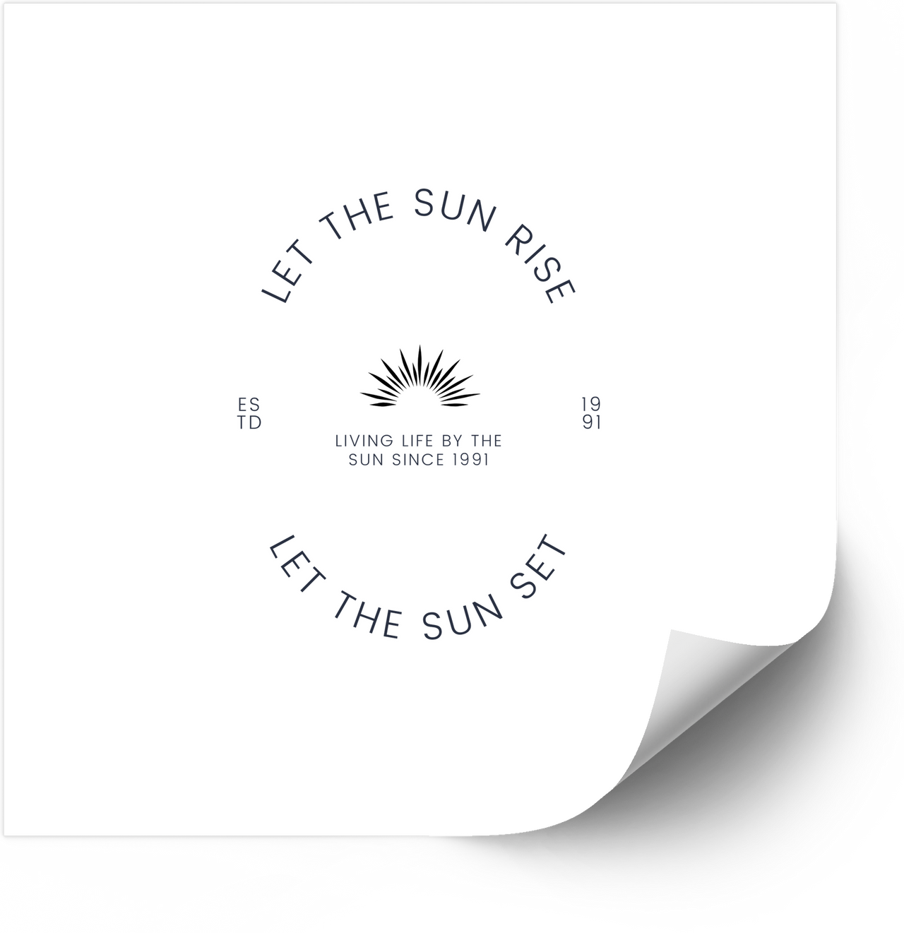 Let The Sun Rise And Set Sticker | Minimalist Boho Sunrise Quote Vinyl Decal