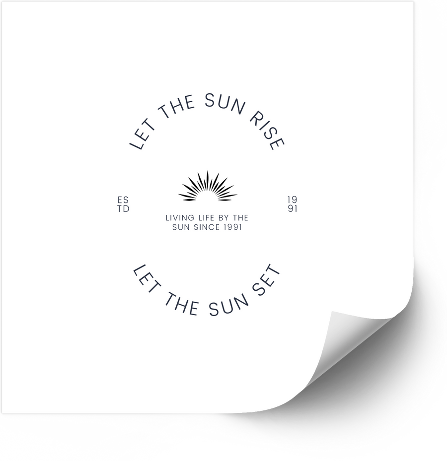 Let The Sun Rise And Set Sticker | Minimalist Boho Sunrise Quote Vinyl Decal