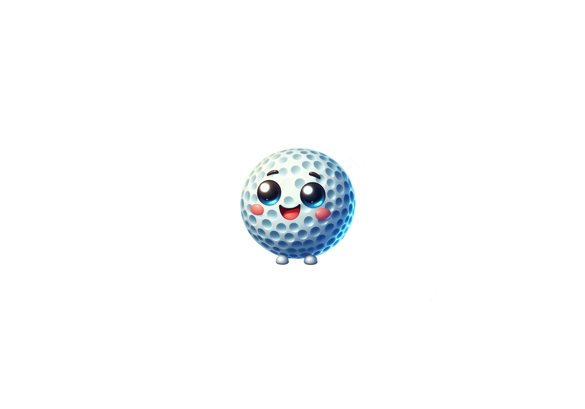 Cute Golf Ball Character Throw Pillow | Kawaii Sports Pillow | Kids Room Golf Gift