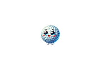 Thumbnail for Cute Golf Ball Character Throw Pillow | Kawaii Sports Pillow | Kids Room Golf Gift