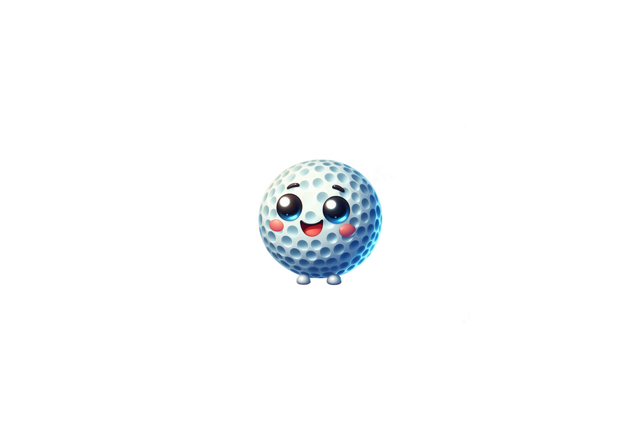 Cute Golf Ball Character Throw Pillow | Kawaii Sports Pillow | Kids Room Golf Gift