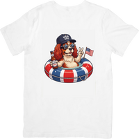 Thumbnail for Patriotic Cavalier King Charles Spaniel T-Shirt | Fourth of July Dog Graphic Tee | Dog Lover Gift