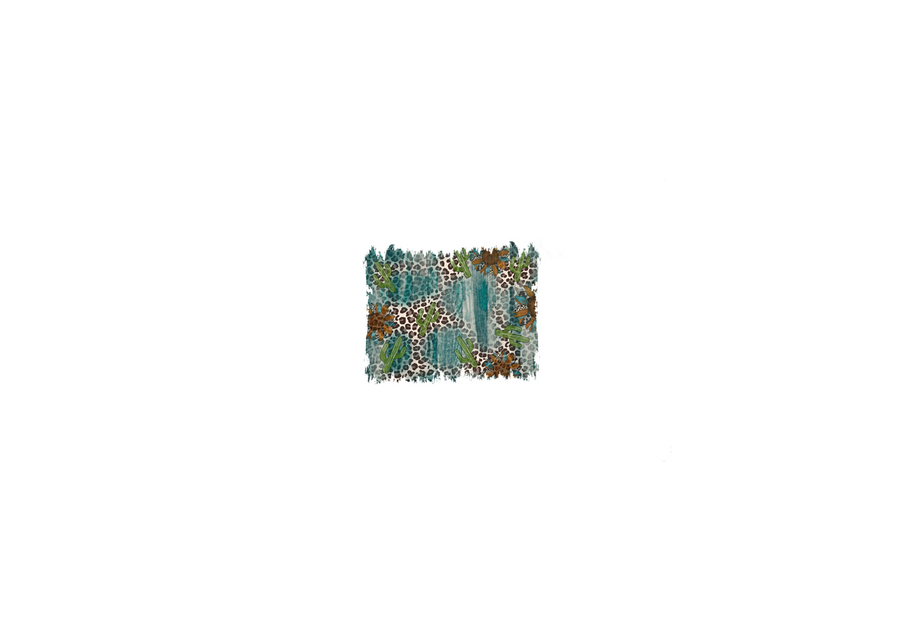 Cactus Leopard Print Throw Pillow | Western Boho Animal Print Pillow | Southwest Decor Gift