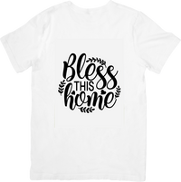 Thumbnail for Bless This Home T-Shirt | Hand-Lettered Faith Graphic Tee | Housewarming Gift