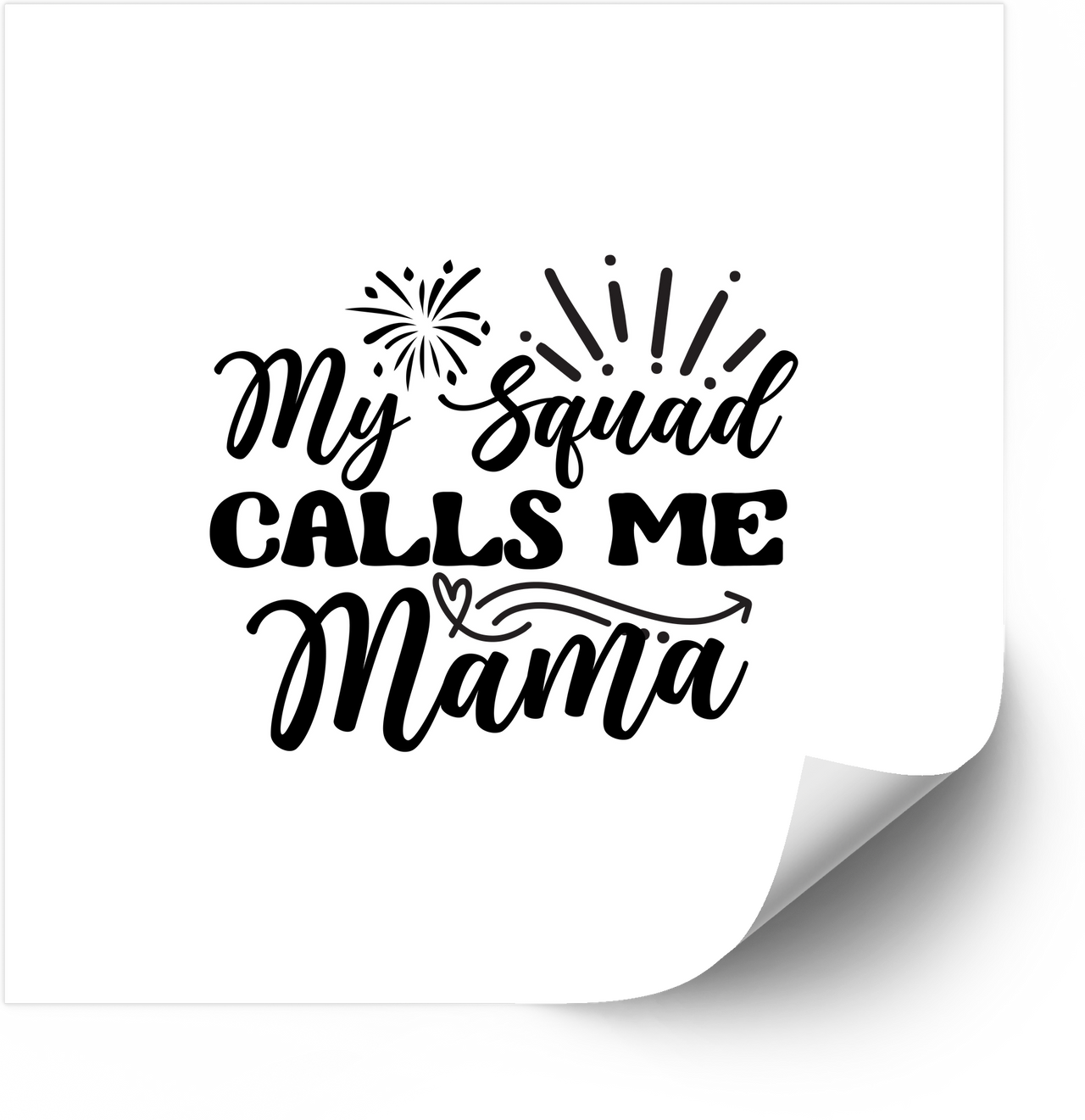 My Squad Calls Me Mama Sticker | Minimalist Mom Pride Vinyl Decal