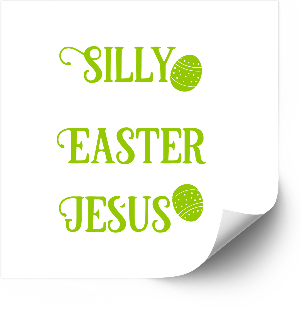 Silly Easter Jesus Sticker | Playful Christian Easter Vinyl Decal