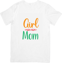 Thumbnail for Girl Mom Script T-Shirt | Colorful Mother Graphic Tee | Mothers Day Gift