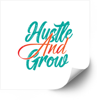 Thumbnail for Hustle And Grow Motivational Sticker | Minimalist Inspirational Vinyl Decal